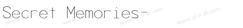 Secret Memories字体转换